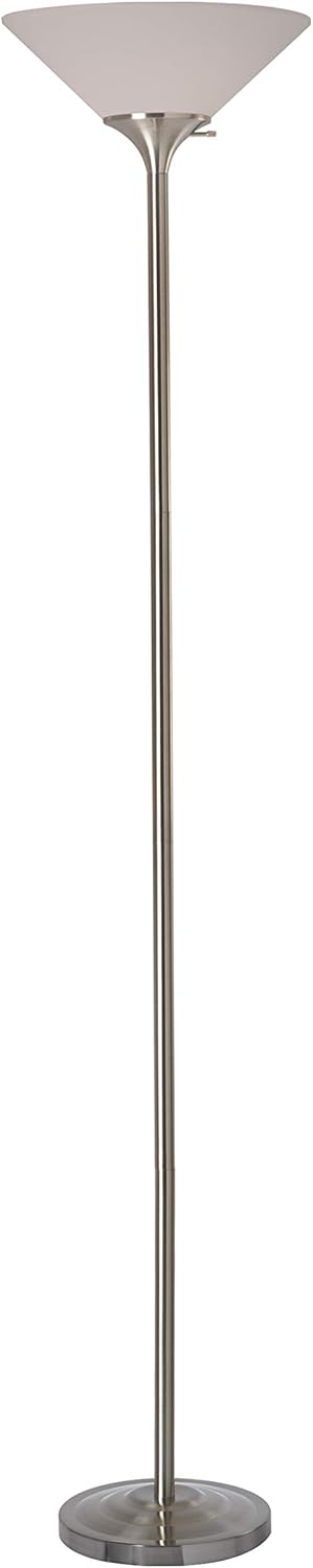 Brushed Steel Torchiere Lamp Z864
