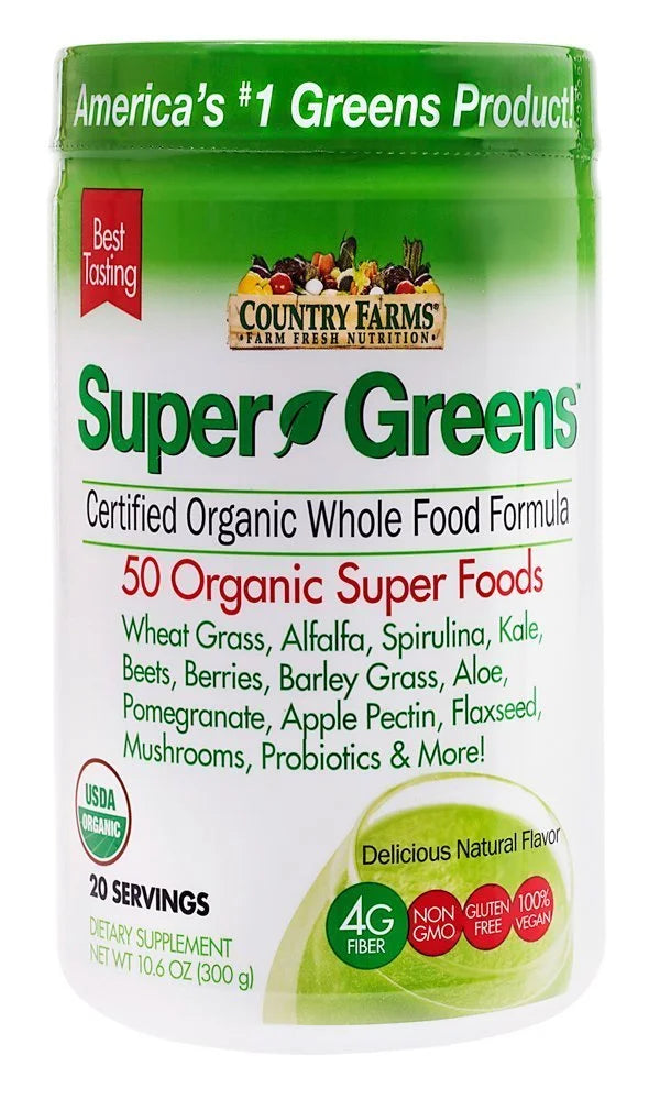 Organic Super Greens Drink Mix 10.6 oz X241