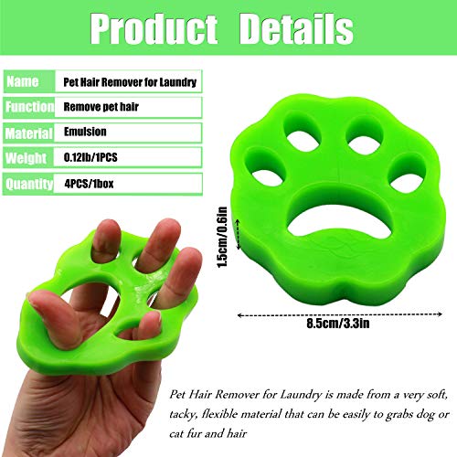 4 Pack Reusable Pet Hair Remover for Laundry W671688