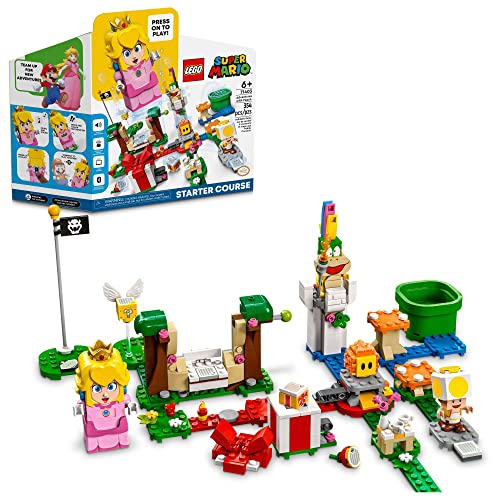 LEGO Super Mario Adventures with Peach Starter Course, Buildable Game, Toy with Interactive Figure, Yellow Toad & Lemmy, 71403 Q74492