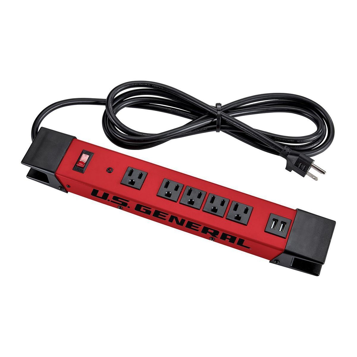 5-Outlet Magnetic Power Strip with 2 USB Ports Z303851