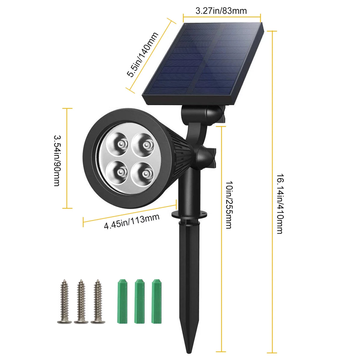 4 Pcs Solar Dusk To Dawn Outdoor Light Z540