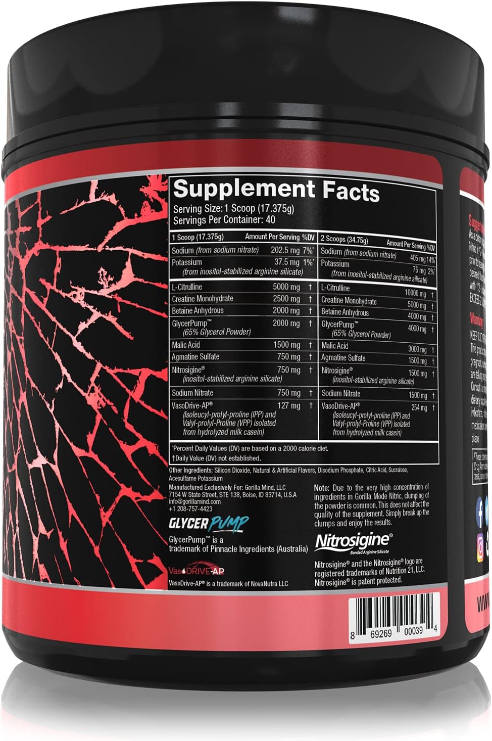 Stimulant Free Pre-Workout 720 Grams T761055