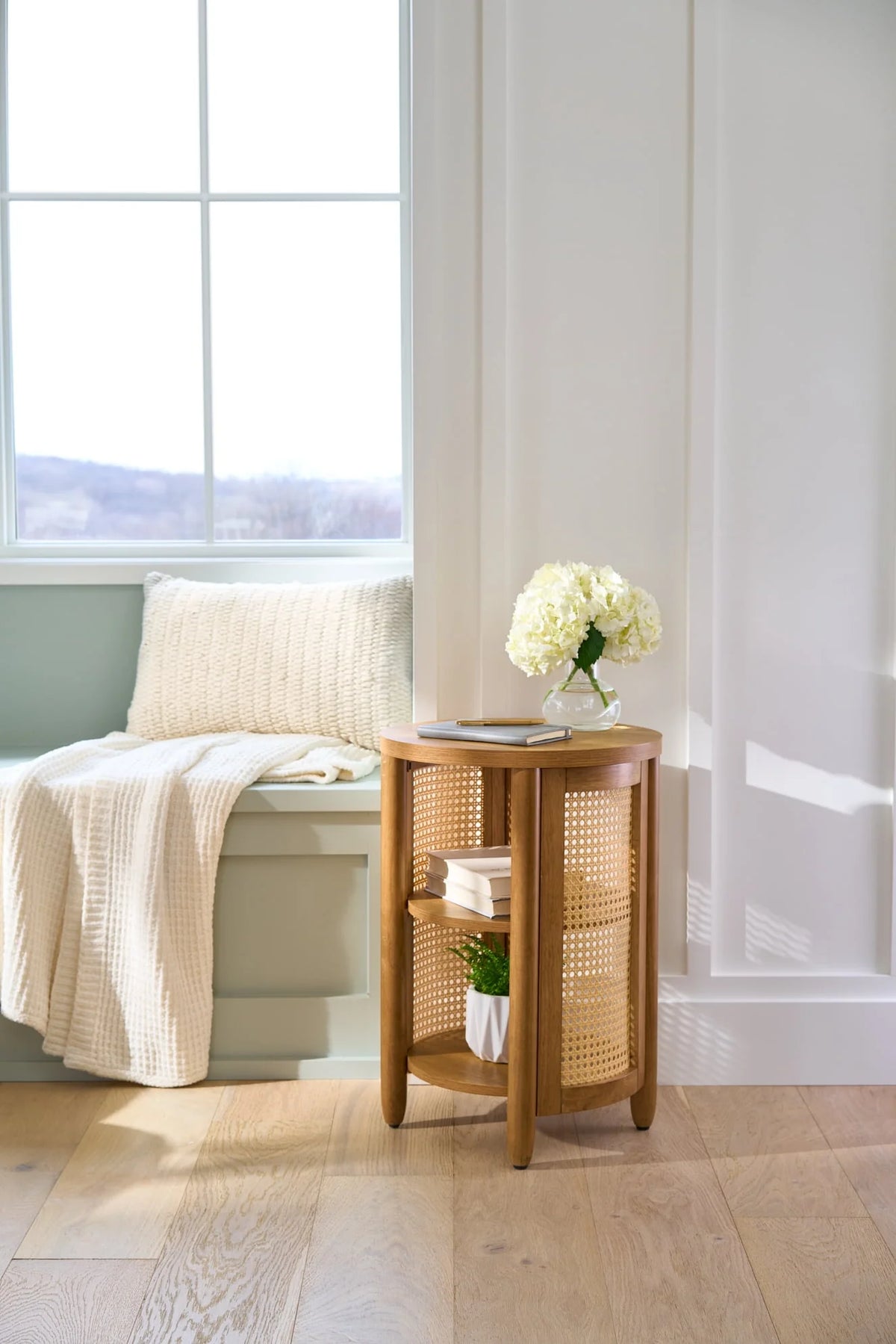Side Table, Light Honey Finish L390365