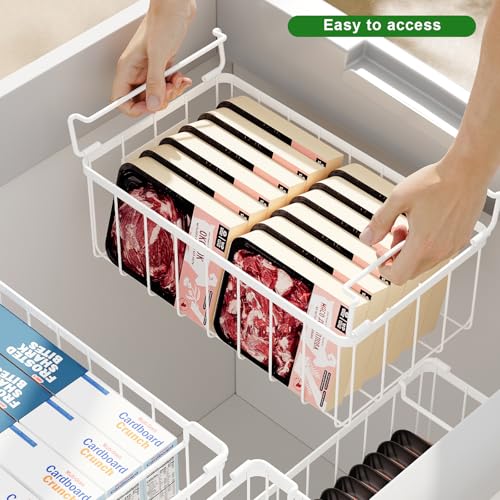 3 Pack Stackable Wire Storage Baskets with Tag, White H883806