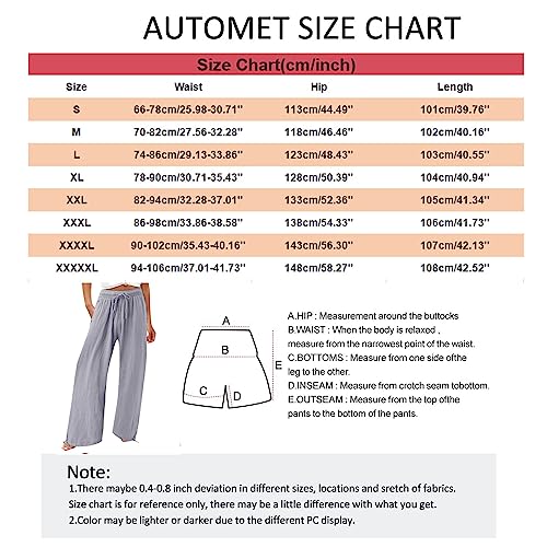 Loose Wide Leg Beach Pants with Elastic High Waist T404