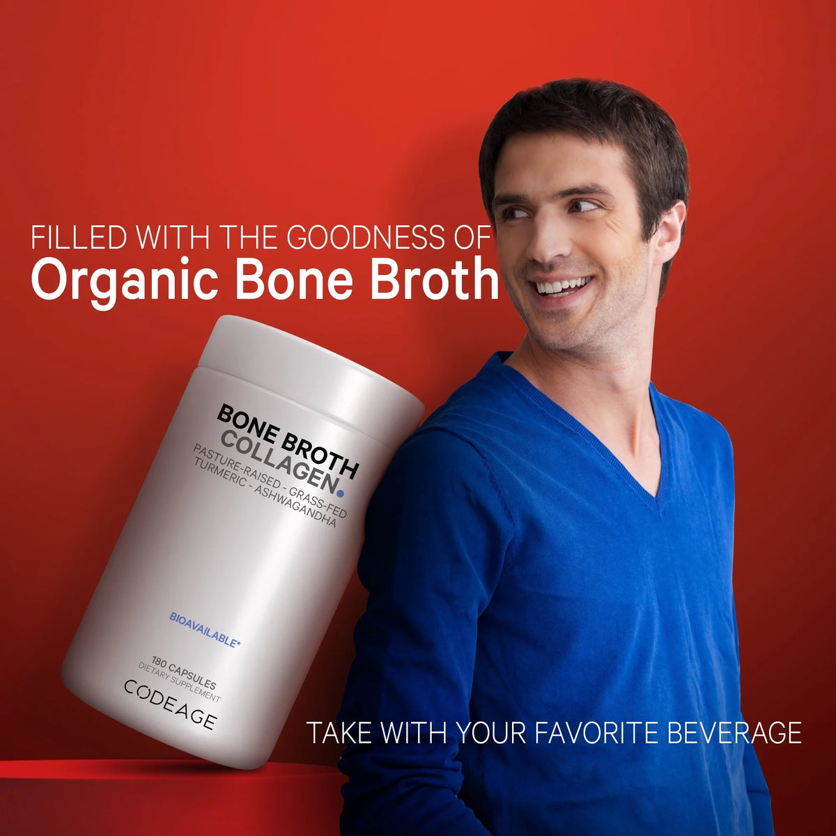 Organic Bovine & Chicken Bone Broth Collagen Capsules G62391