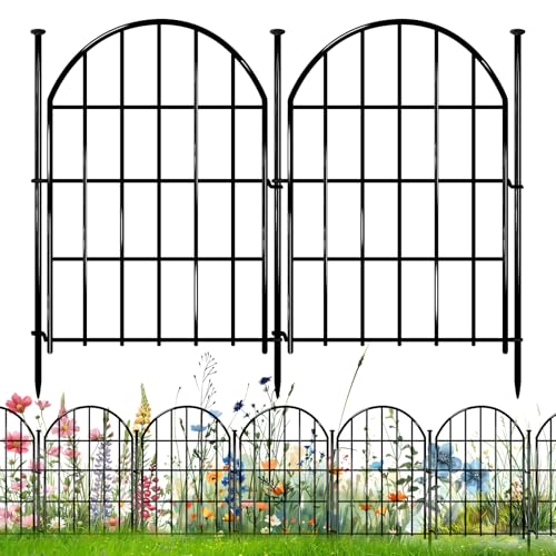26 Pack 22in X 28ft Arched No Dig Rustproof Metal Garden Fence B70761
