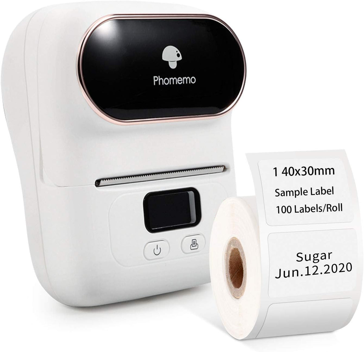 Pink Portable Bluetooth Thermal Label Printer with 1 40×30mm Label J164
