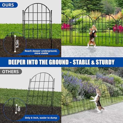 26 Pack 22in X 28ft Arched No Dig Rustproof Metal Garden Fence B70761