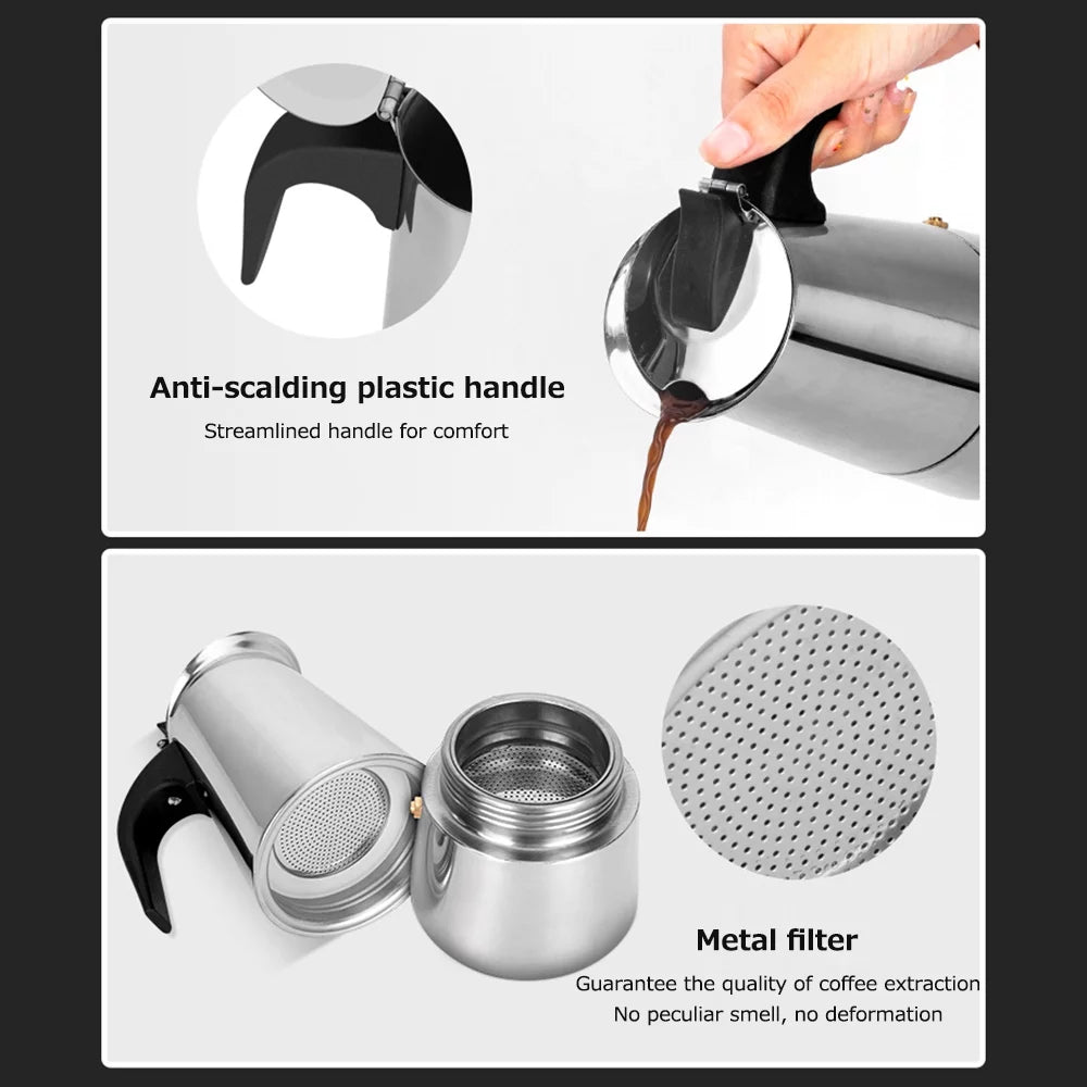 Stainless Steel Electric Coffee Maker V7525
