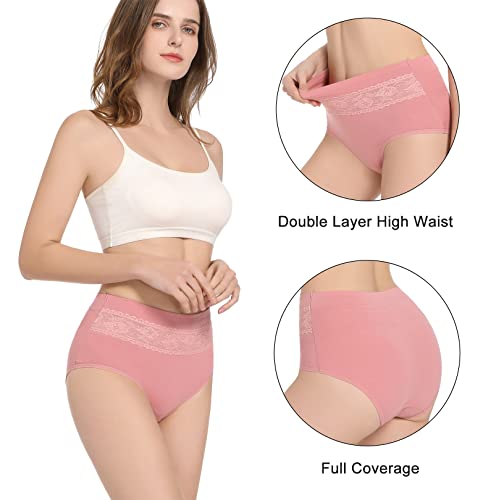 Women's Cotton High Waist Tummy Control Panties Multipack F9456