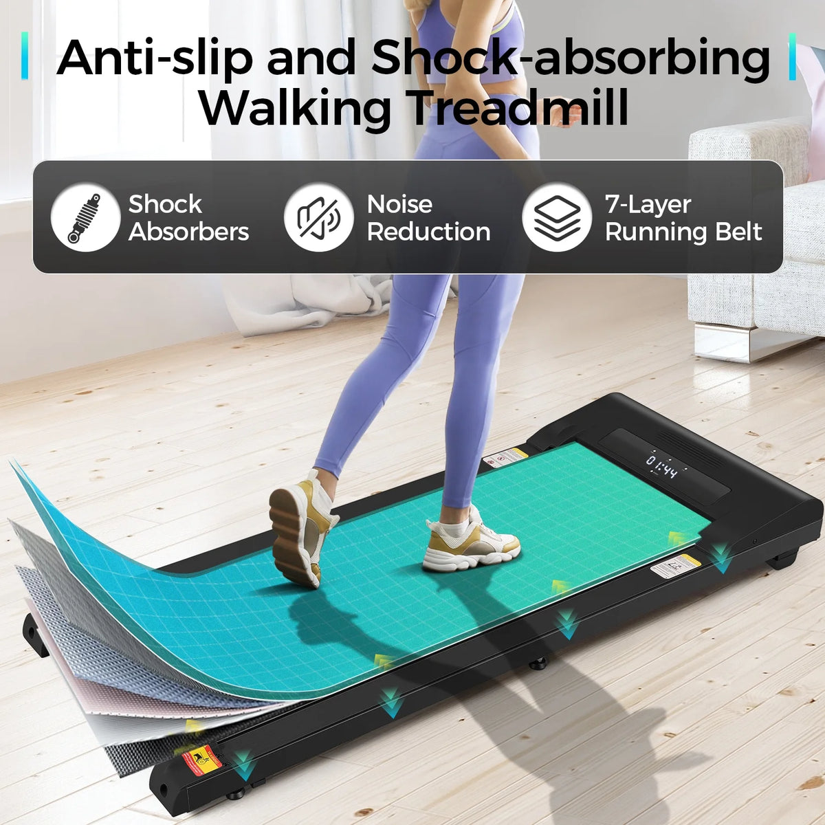 Under Desk Treadmill 2.5HP Electric Walking Pad G200802