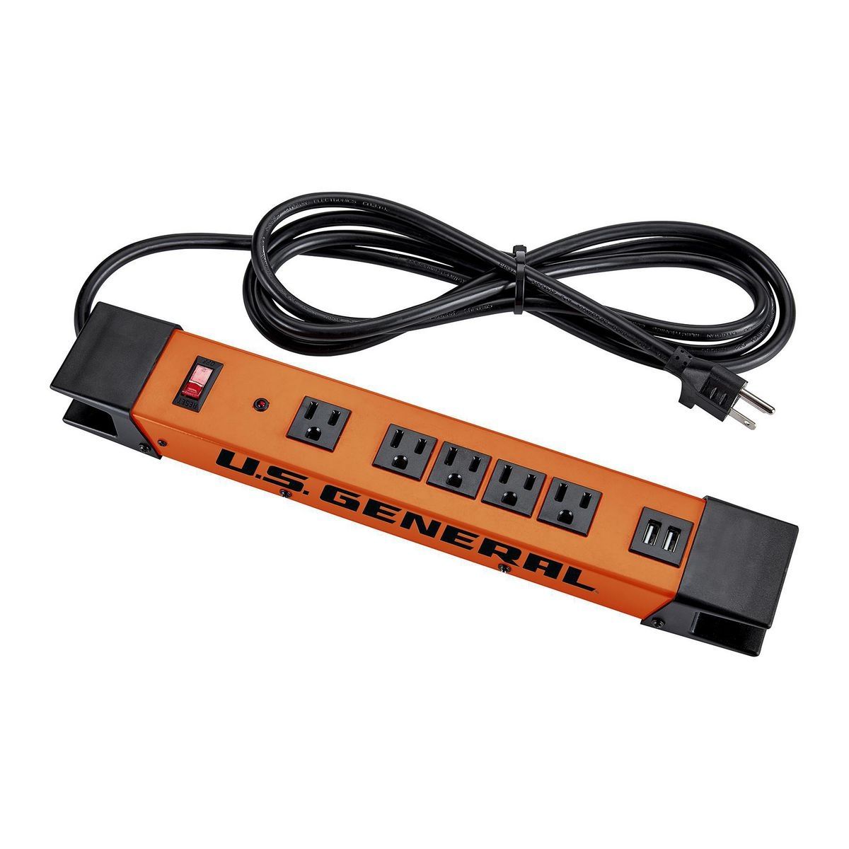 5-Outlet Magnetic Power Strip with 2 USB Ports Z303851