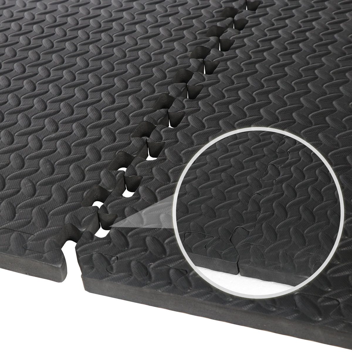 24 Pc Interlocking EVA Foam Exercise Mat 3/4'' Black T743276
