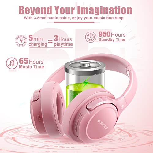 Bluetooth Headphones Over Ear, 65H Playtime, 6 EQ Music Modes, Wireless Headphones with Microphone, Foldable Lightweight Headsets, Deep Bass S700