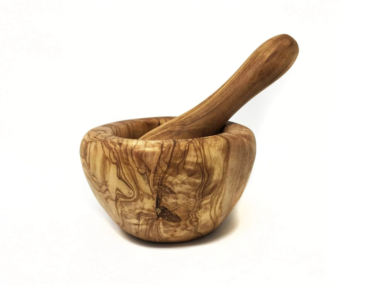Olive Wood Mortar And Pestle Set H891