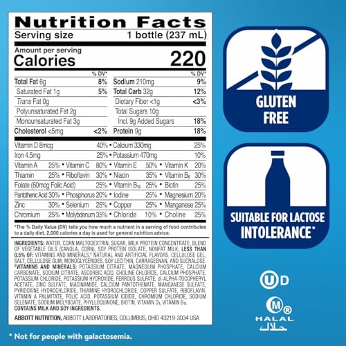 Dark Chocolate Nutrition Shake 9g Protein 8 fl oz 24 Pack A81695