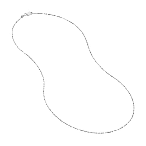 14K White Gold 20" 0.95mm Chain Necklace D411165