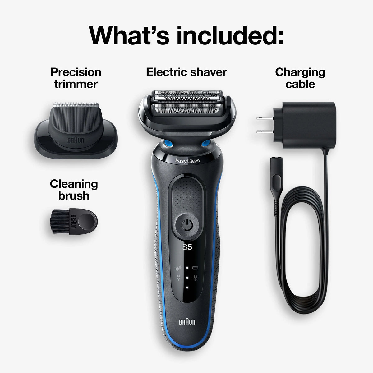 Rechargeable Wet Dry Electric Shaver with Charging Stand L22896