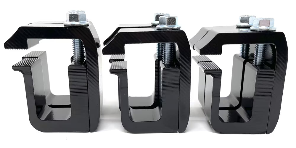 Black Powder Coated Clamp Set of 6 for Truck Cap S4948