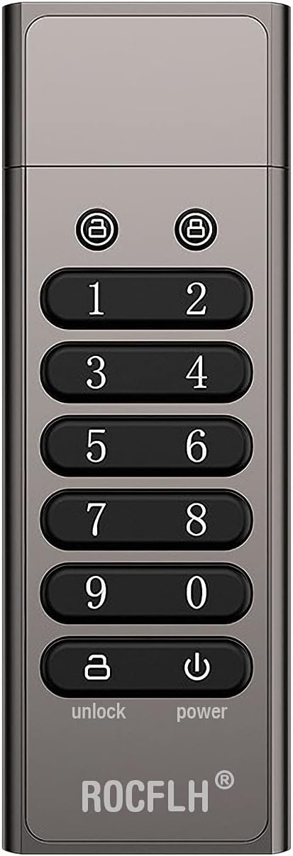 64GB Secure Encrypted USB Flash Drive with Keypad P672