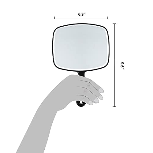 Black Handheld Hand Mirror S408846