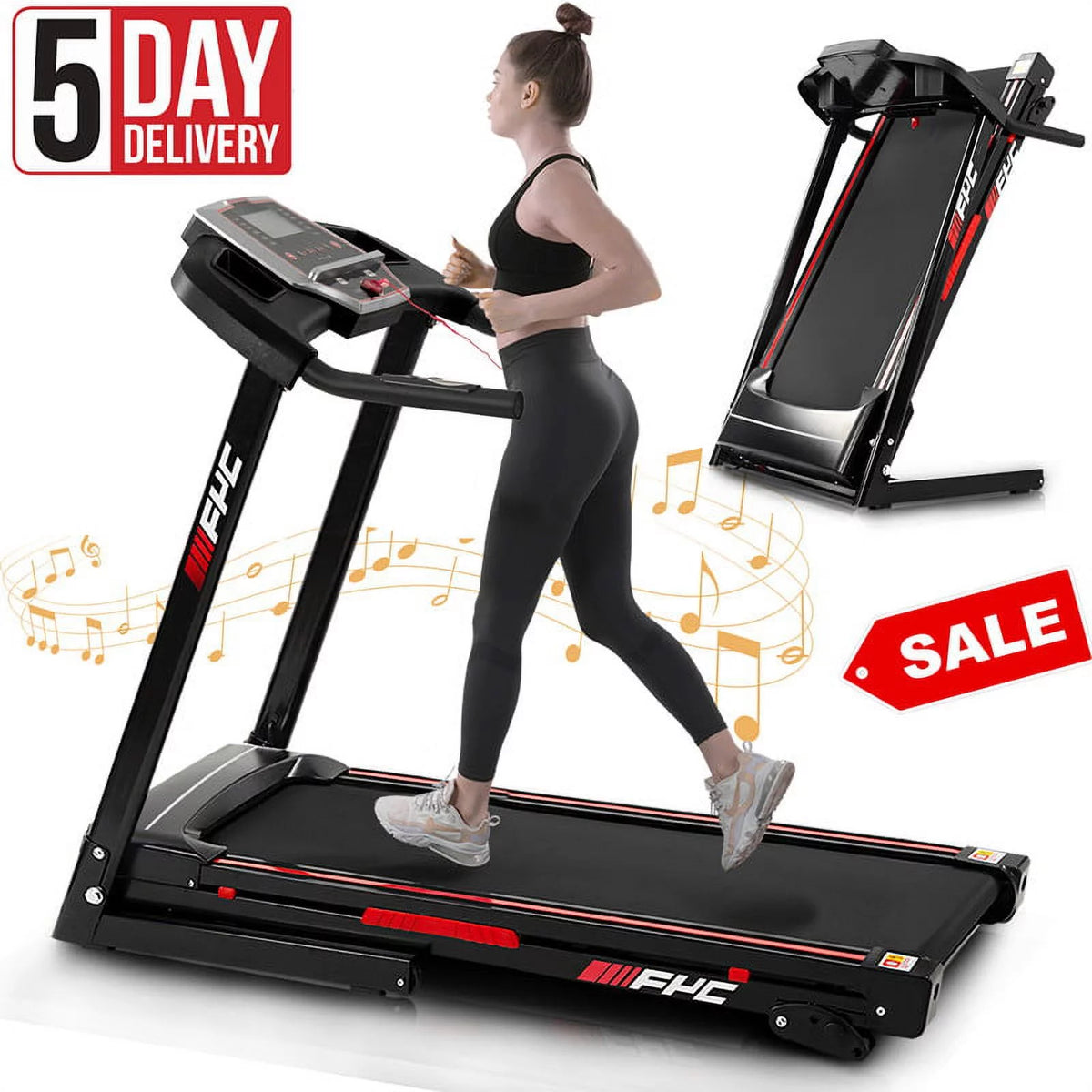 Folding Treadmill with Incline, 3.5HP D2154