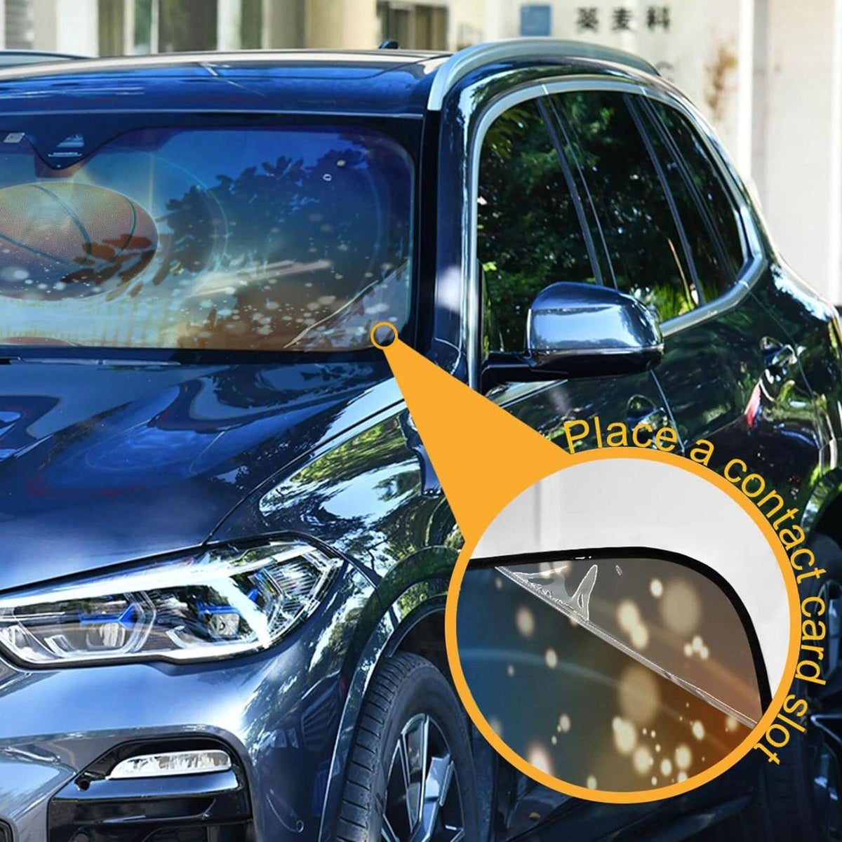 55x27.6in Foldable Windshield Sun Shade B70126