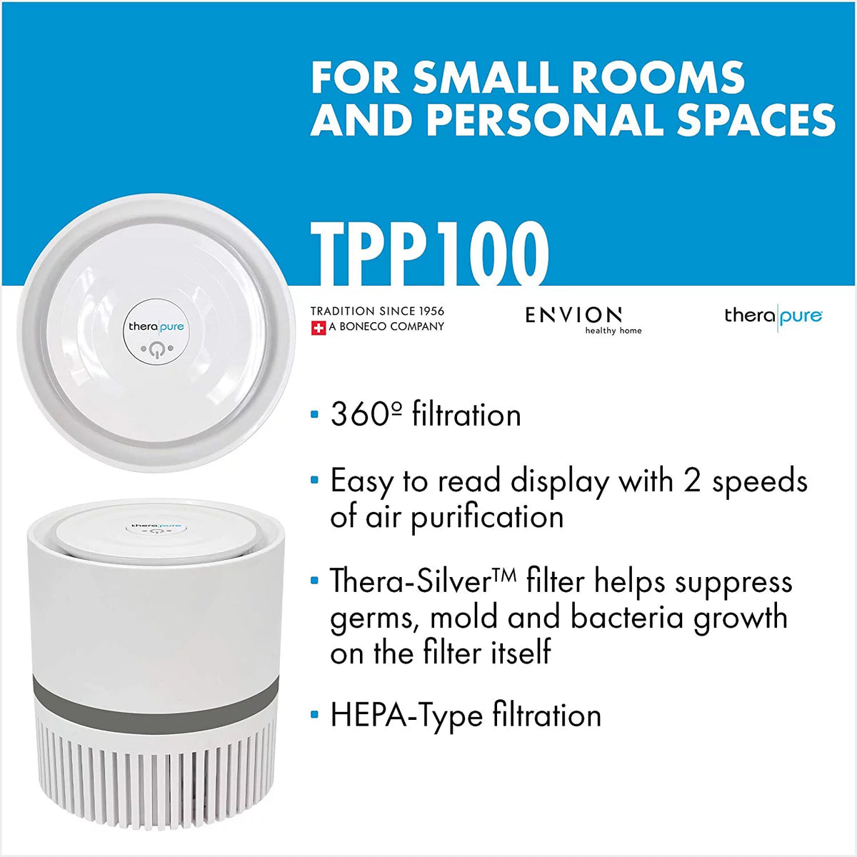 White Air Purifier with 2 Fan Speeds C26060