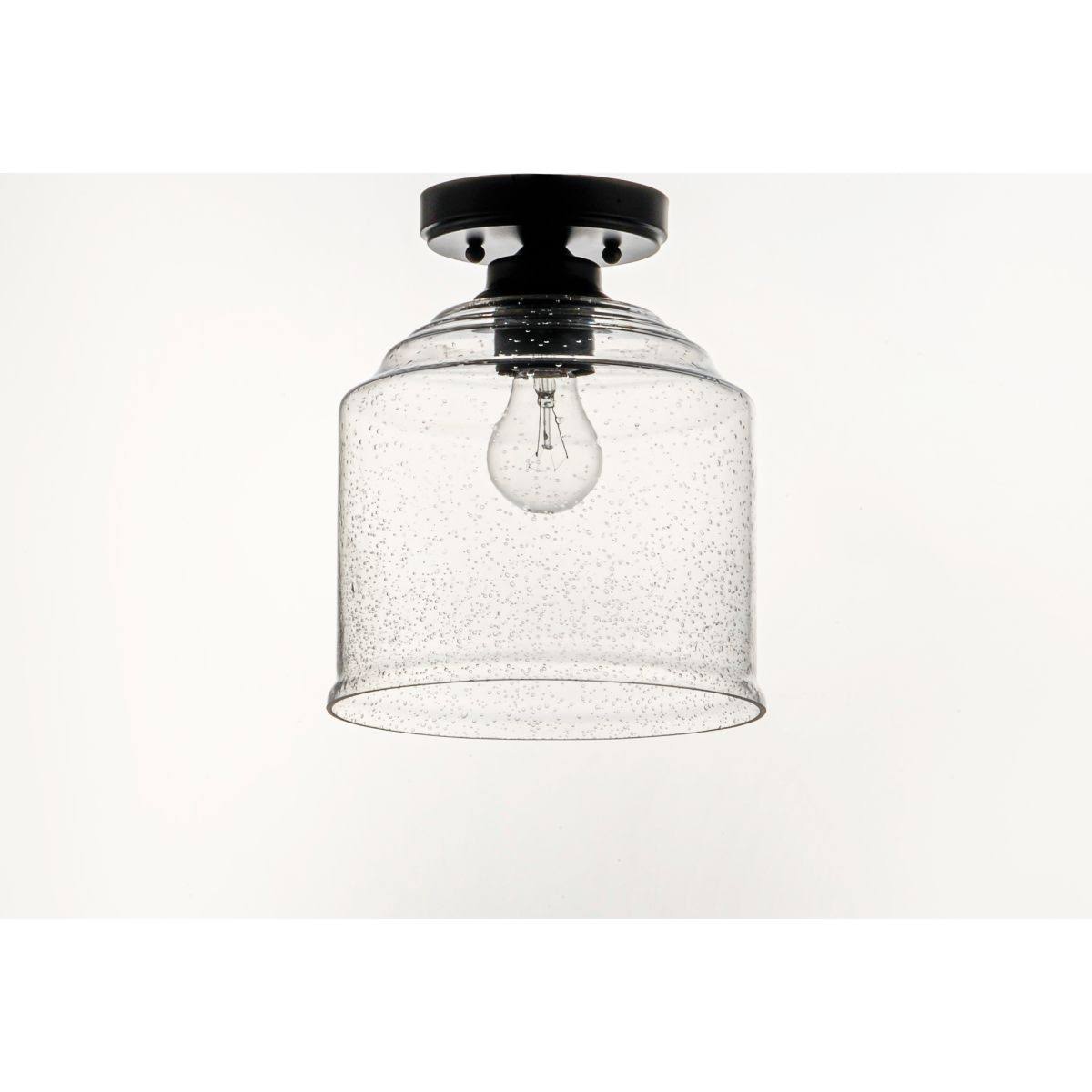 Black Semi-Flush Mount Light U277605