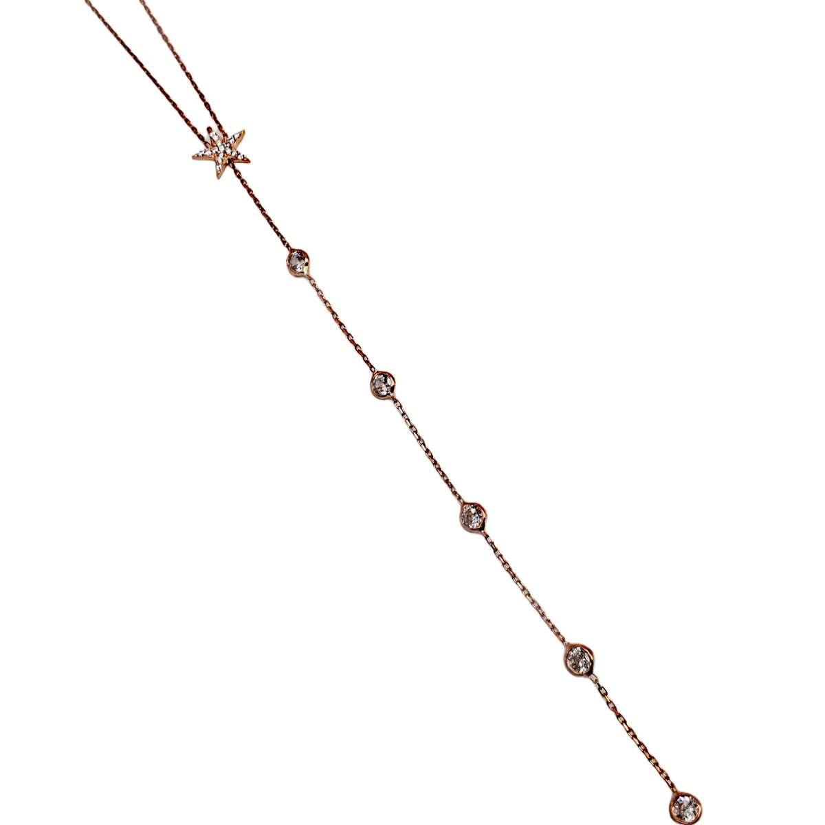 Clear Zircon Handcrafted Necklace Solid 925 Sterling Silver N657