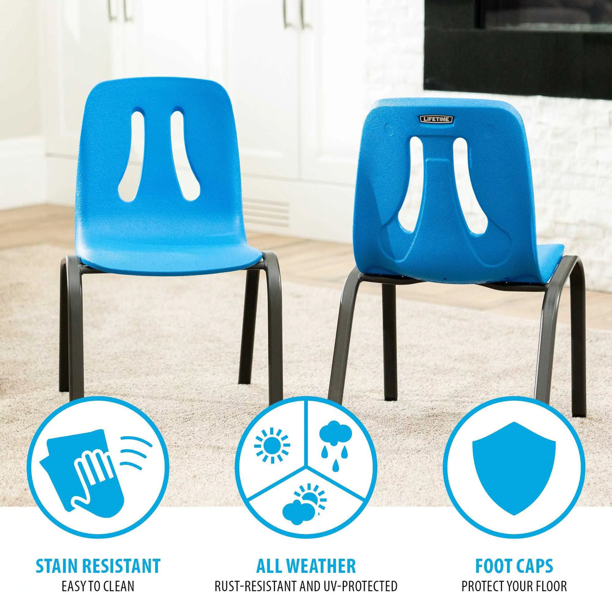 Children’s Stacking Chair 4 Pack Dragonfly Blue E2467