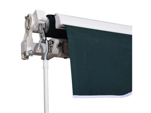 13x8 Feet Manual Retractable Patio Awning Canopy, Green X65121