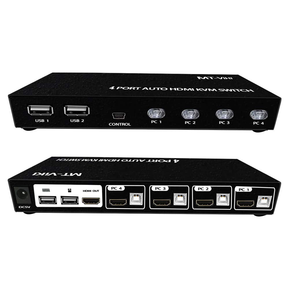 4 Port 4K HDMI KVM Switch with 4 USB Ports F287