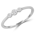 14K White Gold Three-Stone Engagement Ring F7454