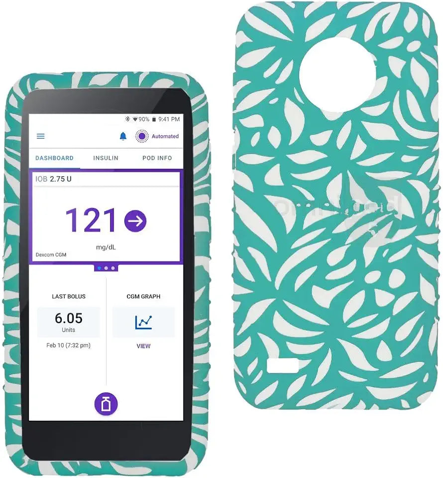 Teal White Gel Skin Case with Cutout Protective Cover L528906