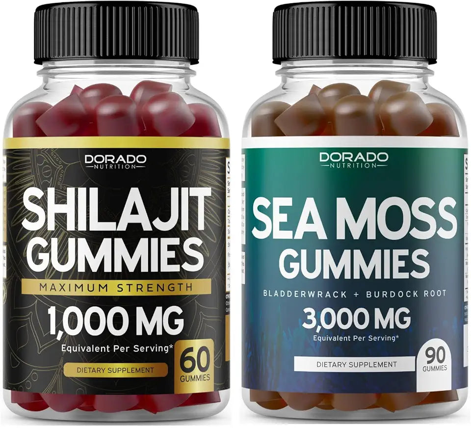 Shilajit Gummies and Irish Sea Moss Gummies J678