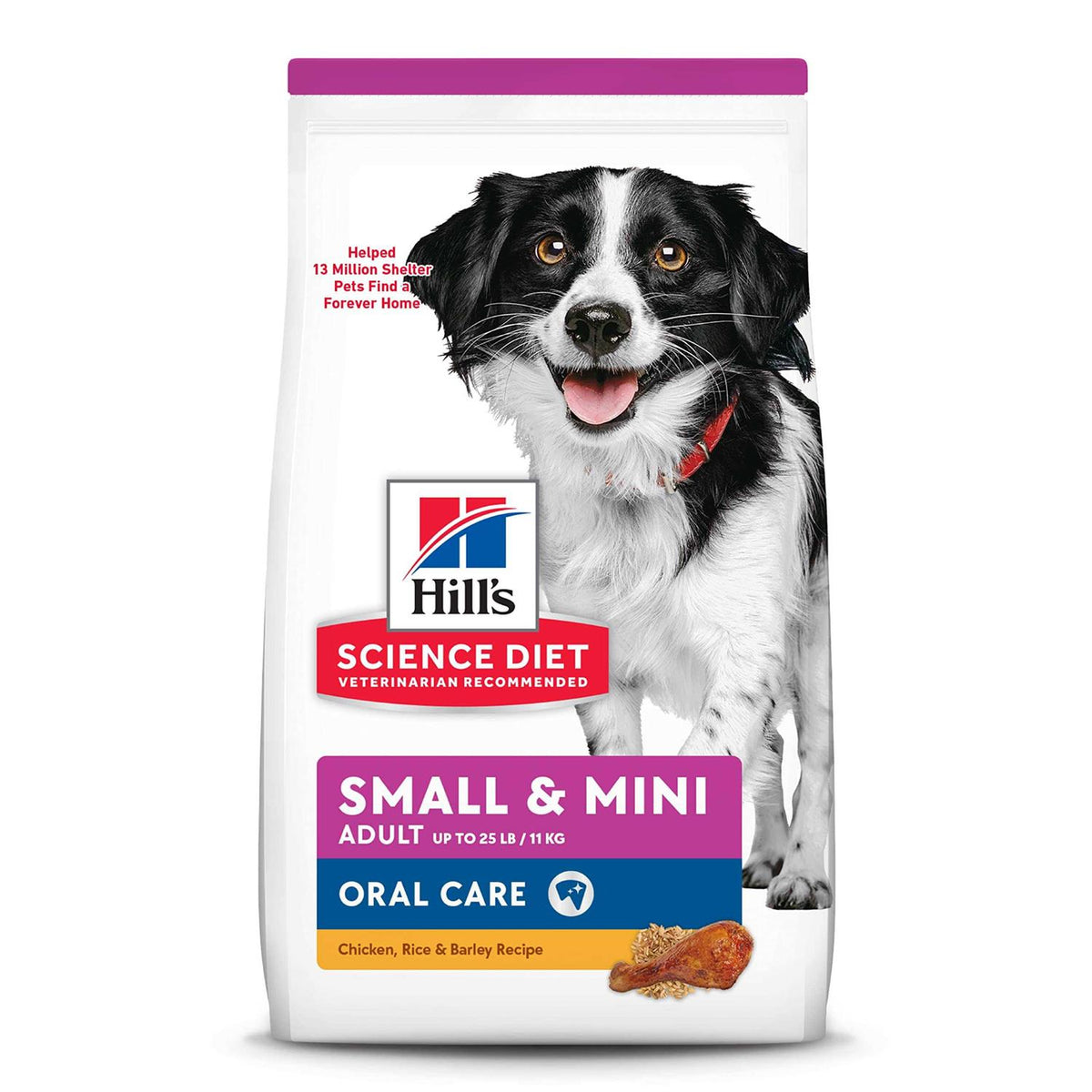 Adult Oral Care Small & Mini Chicken Recipe Dry Dog Food M1007
