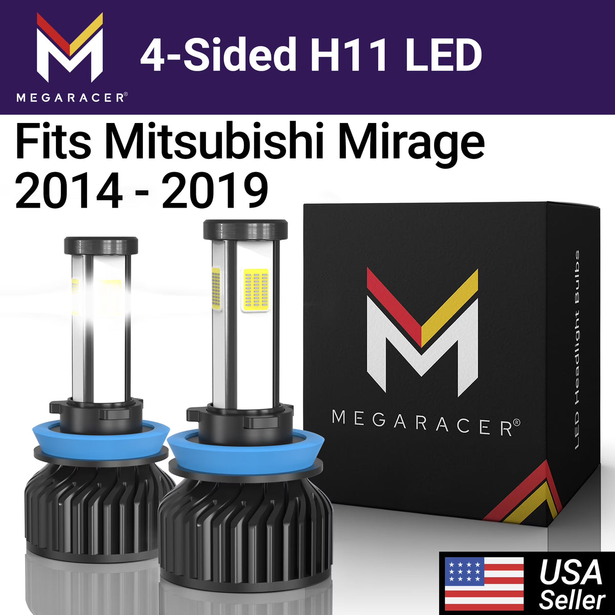 H11 H9 H8 LED Headlight Bulb 6000K Diamond White 12V 60W 10000LM Fog Light V4297
