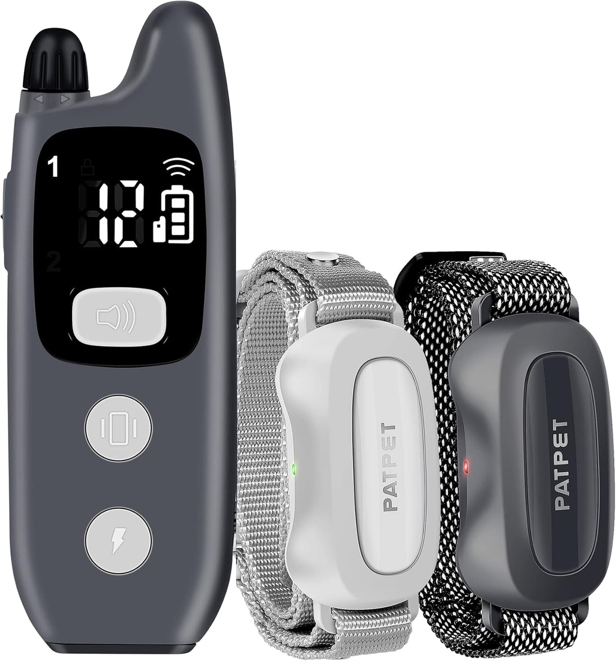 Rechargeable Dog Training Collar with Remote, 3 Modes, IPX7 Waterproof, Pack of 2 V114