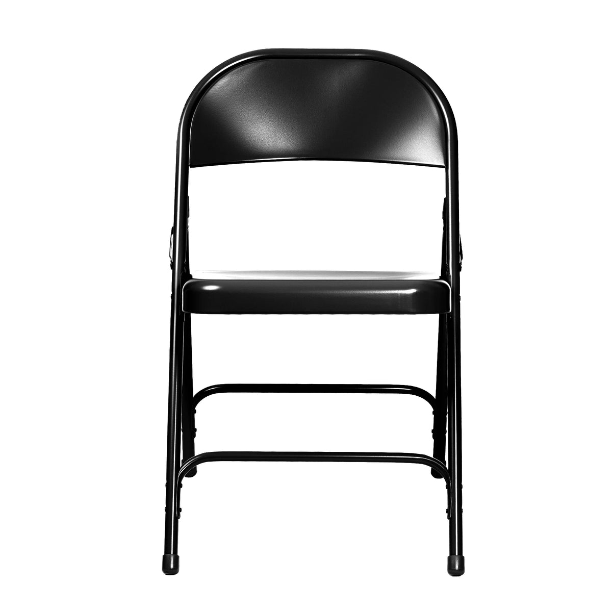 Black Steel Folding Chair, Pack of 4 T905