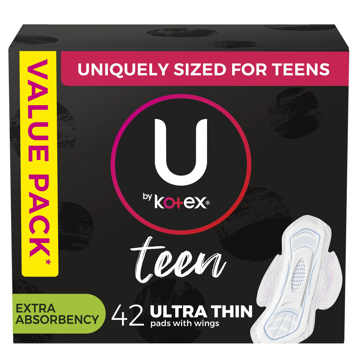 Ultra Thin Feminine Pads with Wings, Unscented, 42 Count C11903