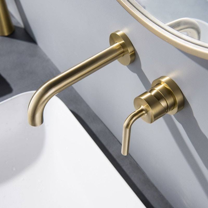 Wall Mounted Bathroom Faucet Gold N562