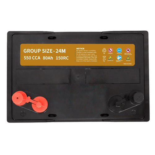 12V 80AH Dual Purpose AGM Battery, 550CCA Group 24M Q310