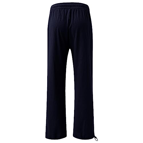 Loose Wide Leg Beach Pants with Elastic High Waist T404