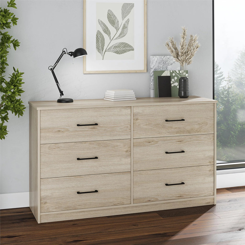 Black 6 Drawer Dresser O4929
