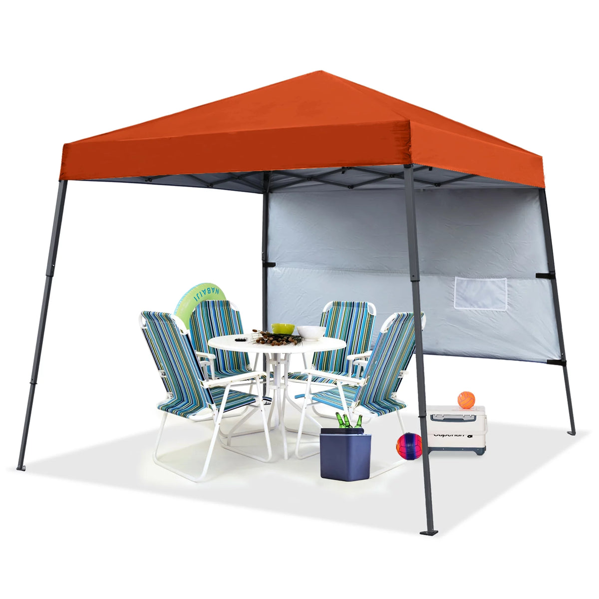 10ft x 10ft Pop Up Canopy Tent with Sidewall X512