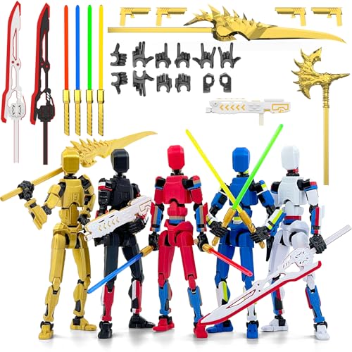Multi-Colored 5-Pack T13 Action Figure Set with Laser Saber J871548