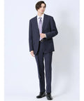 Navy Stripe Wool Blend 2-Button 2-Piece Suit L933297